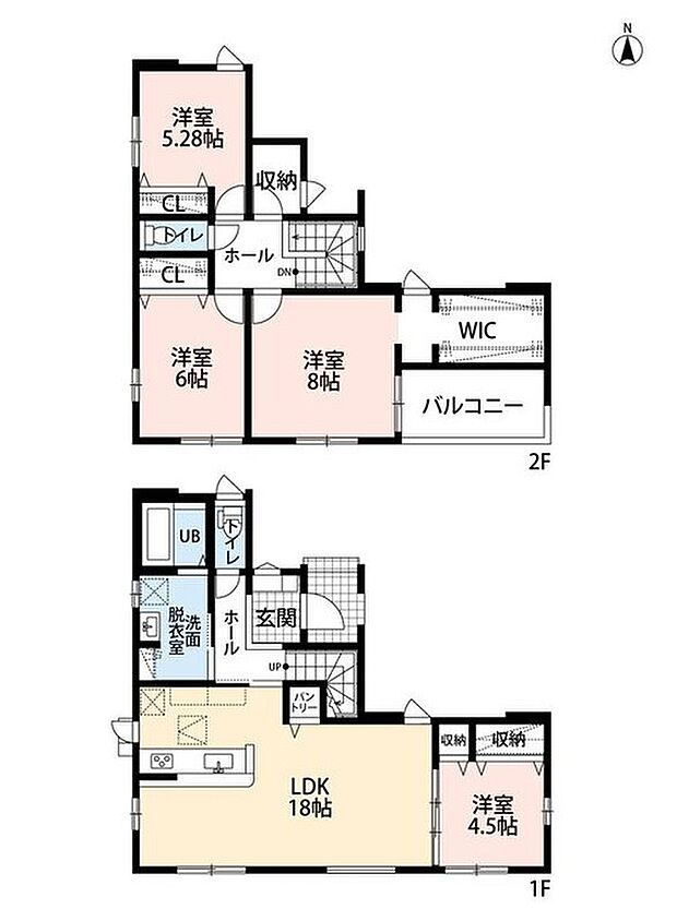 4LDK+S(納戸)、土地面積169.17m2、建物面積112.39m2 お掃除しやすいオールフローリング◇
全室2面採光&南面バルコニー☆
パントリーやWIC有◎あると嬉しい勝手口付き