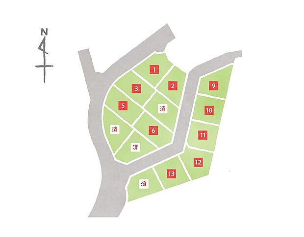 全区画50坪以上!きれいな形の整形地だから、家づくりの選択肢が広がりますね♪
