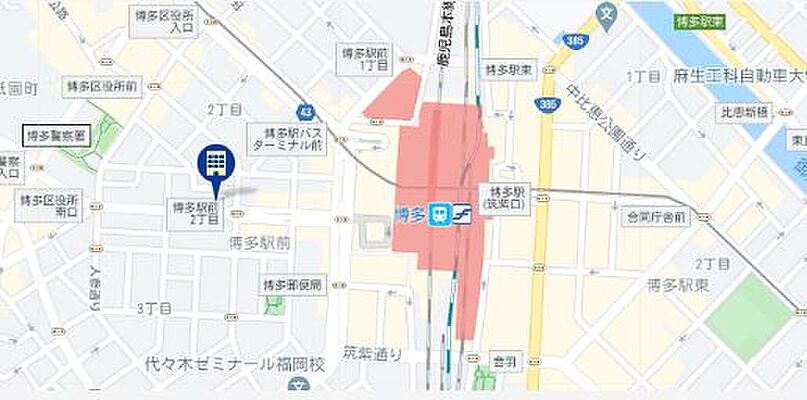 アパマンショップ博多駅前店 Apaman Leasing 株式会社 の周辺地図