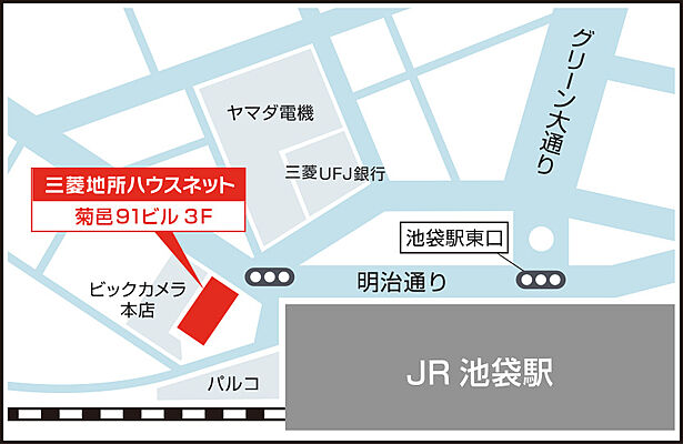 三菱地所ハウスネット株式会社 池袋営業所の周辺地図
