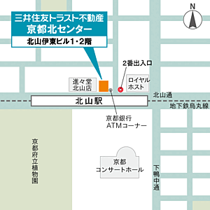 三井住友トラスト不動産株式会社 京都北センターの周辺地図