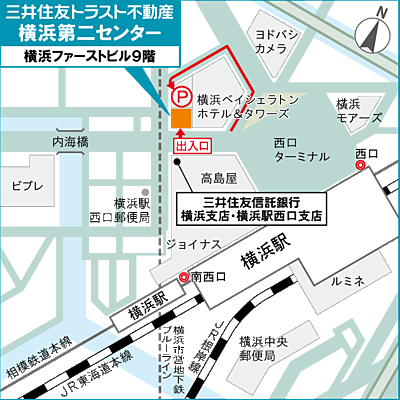 三井住友トラスト不動産株式会社 横浜第二センターの周辺地図