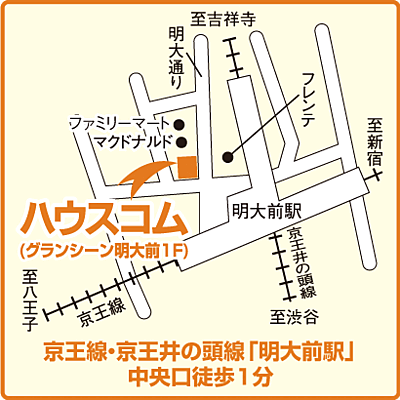 ハウスコム西東京株式会社　明大前店の周辺地図