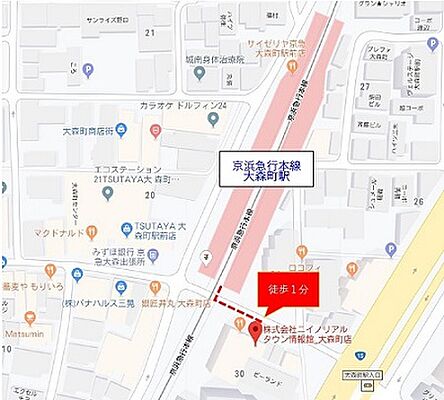 株式会社　ニイノリアルタウン情報館　大森町店の周辺地図
