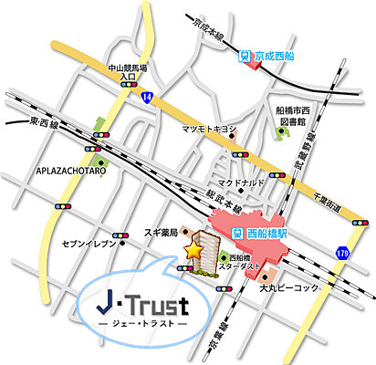 株式会社ジェー・トラストの周辺地図