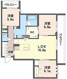 メゾン ブランカ あびこ南 3LDKの間取図画像