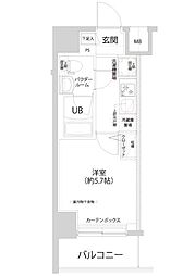 クラリッサ横浜シエル 1Kの間取図画像