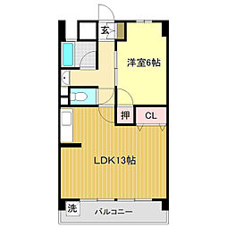 キャメルシード 1LDKの間取図画像