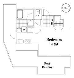 ジュエル荻窪 5階ワンルームの間取り