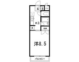 アーバン葛島 1Kの間取図画像