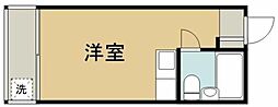 第5メゾン越仙 2階ワンルームの間取り