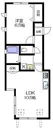 Saisondekasetsu 1LDKの間取図画像