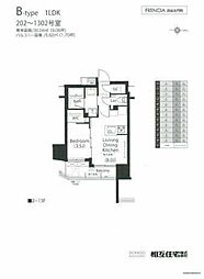 フレンシア四谷左門町 1LDKの間取図画像