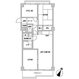 WOODEN BELL 2階3LDKの間取り