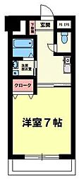 宇田川柏ビル 1Kの間取図画像