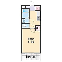 南海和歌山港線 和歌山港駅 徒歩31分の賃貸アパート 1階1Kの間取り