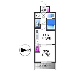 Osaka Metro中央線 長田駅 徒歩7分の賃貸マンション 11階1DKの間取り