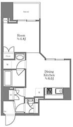 アプレシティ日本橋小伝馬町 6階1DKの間取り