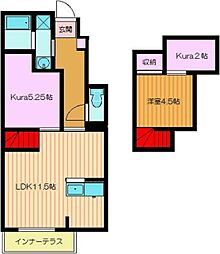 ジョワ・ラフィネ 1階1LDKの間取り