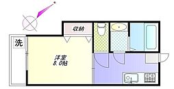 ハイツ栄連 1Kの間取図画像