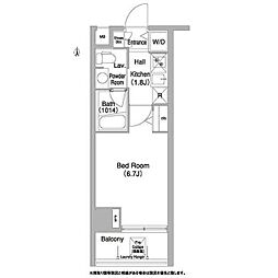 コンフォリア本所吾妻橋 2階1Kの間取り
