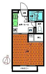 リジェール（大塚） 2階1Kの間取り