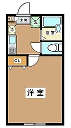 マンション王子 1階1Kの間取り