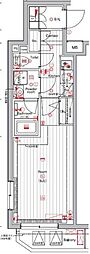 THEHOUSE赤坂檜町 1Kの間取図画像