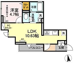 間取図画像 1LDK