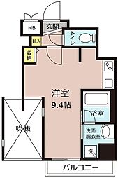 THEGRID北野坂 ワンルームの間取図画像