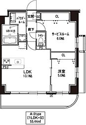 GraziaKamata 1SLDKの間取図画像