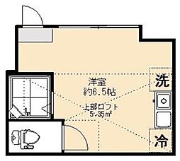 ファーストハウス荻窪 1階ワンルームの間取り