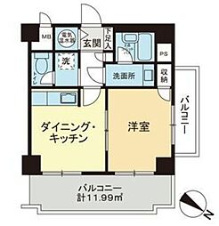 ライオンズプラザお茶の水 1DKの間取図画像