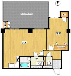新宿内藤町ハウス 3階1LDKの間取り