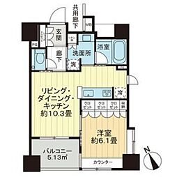 ガーラ・レジデンス文京本郷 1LDKの間取図画像