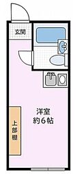 プレステージ中井 ワンルームの間取図画像
