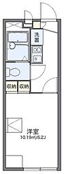 レオパレスヴァーグ 2階1Kの間取り