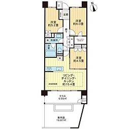 ライオンズ横浜上大岡ガーデンシティザ・イースト 3LDKの間取図画像