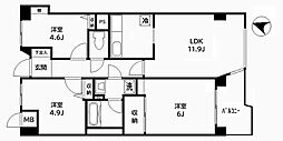 ファーストパレス与野本町 3LDKの間取図画像