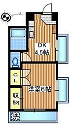 大久保ハイツ 1DKの間取図画像