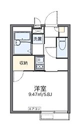 レオパレスヴィラゼルコバ 1Kの間取図画像