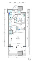 パークタワー勝どき　サウス棟 5階1Kの間取り