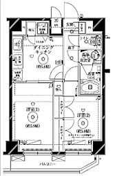 JR京浜東北・根岸線 蒲田駅 徒歩7分の賃貸マンション 6階2DKの間取り