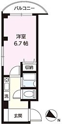 エストランゼ 5階1Kの間取り