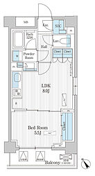 パークアクシス門前仲町テラス 1LDKの間取図画像