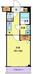 クレヴィスタ柴又 1Kの間取図画像
