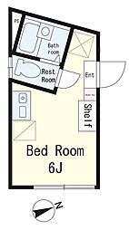 京急空港線 糀谷駅 徒歩7分の賃貸マンション 4階ワンルームの間取り