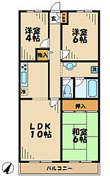 ファインコート黒川 3LDKの間取図画像