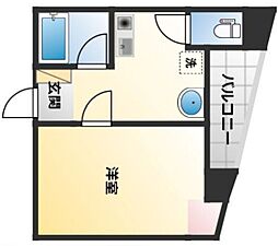ESquare 2階1Kの間取り