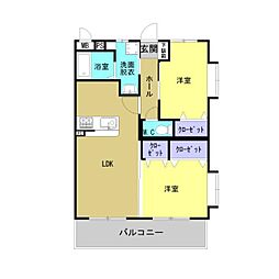エアフォルク3 2LDKの間取図画像